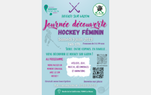 Hockey féminin - découverte le 3 juin 